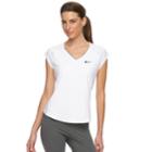Women's Nike Pure V-neck Workout Top, Size: Small, White