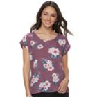 Juniors' Pink Republic Printed Dolman Top, Teens, Size: Xs, Drk Purple