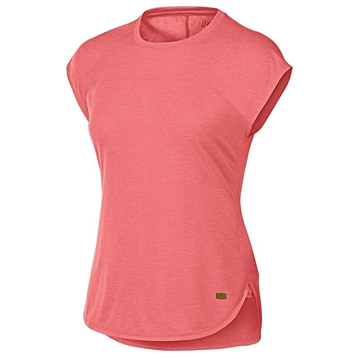 Women's Asics Fit-sana Short Sleeve Running Tee, Size: Large, Brt Pink