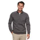 Men's Croft & Barrow&reg; Classic-fit Easy-care Stretch Fleece Quarter-zip Pullover, Size: Xl, Dark Grey
