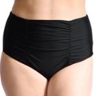 Plus Size Mazu Swim Tummy Slimmer Ultra High-waisted Ruched Brief Bottoms, Women's, Size: 18 W, Black