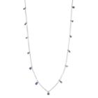 Simply Vera Vera Wang Simulated Crystal Long Station Necklace, Women's, Purple