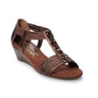 New York Transit Text Me Women's Embellished Wedge Sandals, Size: 9 Wide, Brown