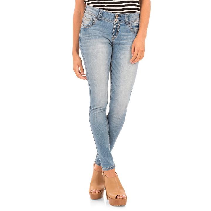 Juniors' Wallflower Stacked Luscious Curvy Skinny Jeans, Girl's, Size: 1, Brt Yellow