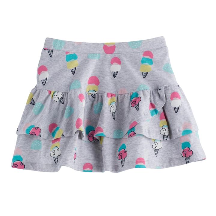 Girls 4-10 Jumping Beans&reg; Tiered Printed Tulip Skort, Size: 8, Light Grey