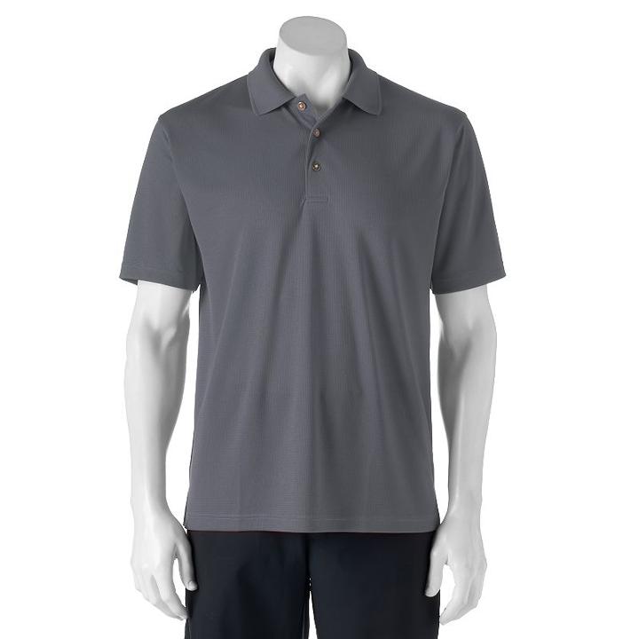 Men's Grand Slam Classic-fit Airflow Performance Golf Polo, Size: Small, Grey Other