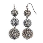 Gray Graduated Fireball Crispin Drop Earrings, Women's, Black