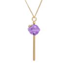 Amore By Simone I. Smith A Sweet Touch Of Hope 18k Gold Over Silver Crystal Lollipop Pendant, Women's, Size: 18, Blue