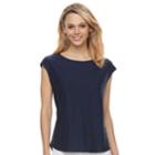 Women's Elle&trade; Star Clip-dot Tee, Size: Large, Blue (navy)