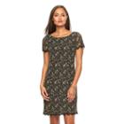 Women's Suite 7 Scalloped Lace Shift Dress, Size: 14, Gold