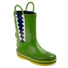 Rugged Bear Crocodile Boys' Waterproof Rain Boots, Size: 4, Green