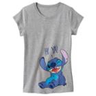Disney's Stitch Girls 7-16 Hi Ya! Graphic Tee, Girl's, Size: Medium, Med Grey