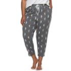 Plus Size Sonoma Goods For Life&trade; Essential Crop Lounge Pants, Women's, Size: 2xl, Dark Grey
