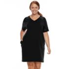 Plus Size Soybu Havana Shirtdress, Women's, Size: 3xl, Black