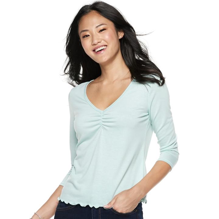 Juniors' Mudd&reg; Cinched Top, Teens, Size: Xs, Light Blue