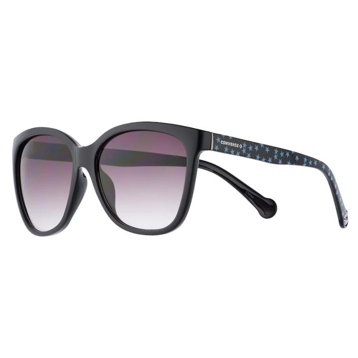Converse 60mm Women's Square Sunglasses, Black