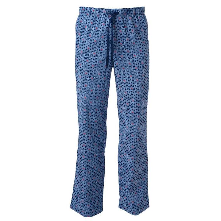 Men's Croft & Barrow&reg; Flamingo Chambray Stretch Lounge Pants, Size: Small, Dark Blue