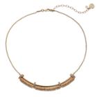 Dana Buchman Rondelle Curved Bar Necklace, Girl's, Gold