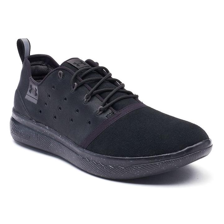 Under Armour Charged 24/7 Low Suede Men's Sneakers, Size: 11.5, Black