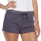 Juniors' So&reg; Tie Waist French Terry Shorts, Teens, Size: Large, Blue (navy)