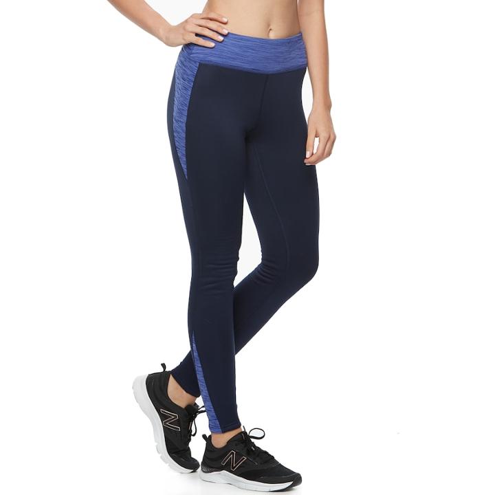 Women's Tek Gear&reg; Performance Fleece Leggings, Size: Large, Med Blue