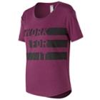 Women's New Balance Graphic Tech Short Sleeve Tee, Size: Small, Brt Purple