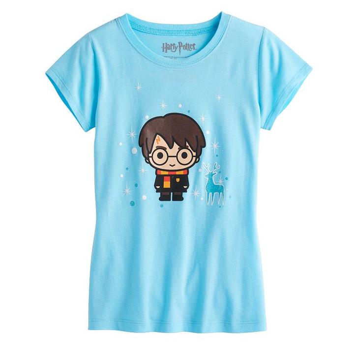 Girls 7-16 Harry Potter Patronus Graphic Tee, Size: Small, Blue Other