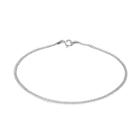 Barefootsies Silver Plated Double Chain Anklet, Women's, Size: 9, Grey