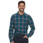 Men's Sonoma Goods For Life&trade; Slim-fit Flannel Button-down Shirt, Size: Large, Dark Blue