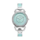 Studio Time Women's Crystal Cuff Watch, Adult Unisex, Size: Medium, Green