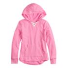 Girls 7-16 & Plus Size So&reg; Lace-up Tunic Hoodie, Size: 14 1/2, Brt Pink
