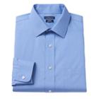 Men's Croft & Barrow&reg; Classic-fit Dogbone Textured No-iron Spread-collar Dress Shirt, Size: 18 36/37, Light Blue