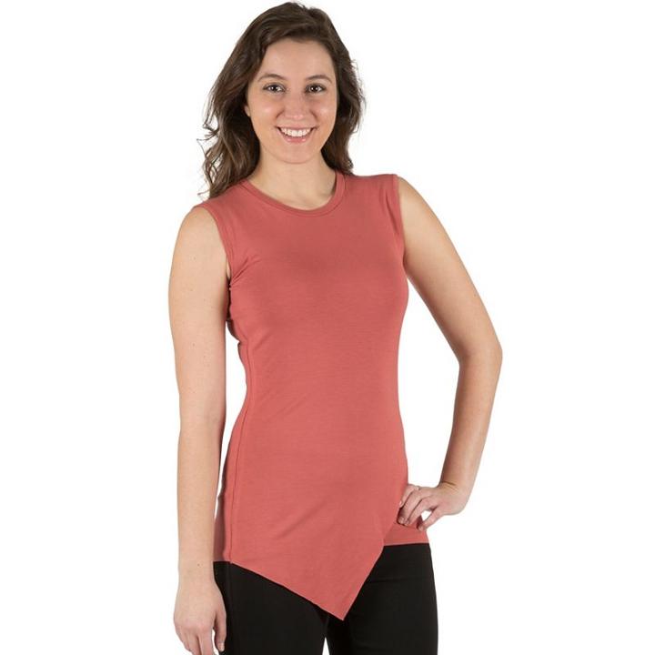 Harve Benard Asymmetrical Crewneck Tunic - Women's, Size: Large, Red/coppr (rust/coppr)