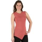 Harve Benard Asymmetrical Crewneck Tunic - Women's, Size: Large, Red/coppr (rust/coppr)