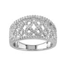 1/4 Carat T.w. Diamond Sterling Silver Infinity Ring, Women's, Size: 7, White