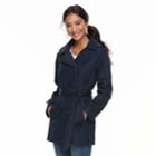 Women's D.e.t.a.i.l.s Radiance Double-breasted Trench Jacket, Size: Medium, Blue (navy)