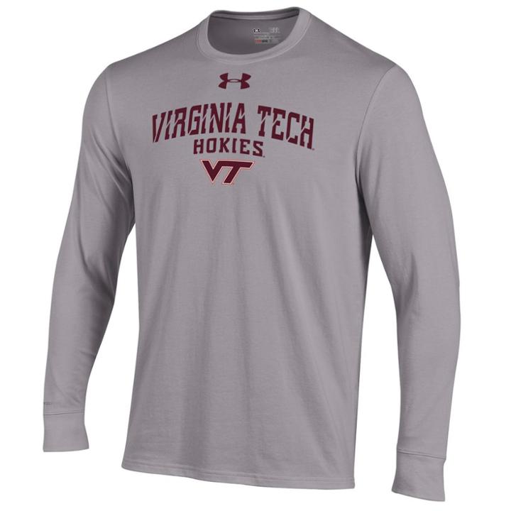 Men's Under Armour Virginia Tech Hokies Long-sleeve Tee, Size: Small, Gray