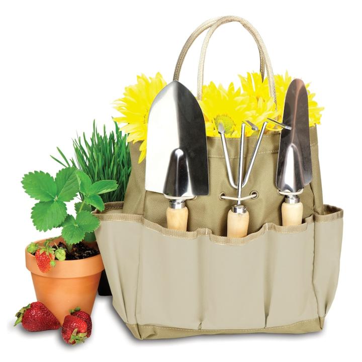 Picnic Time 4-pc. Garden Tote And Tool Set, Adult Unisex, Beig/green (beig/khaki)