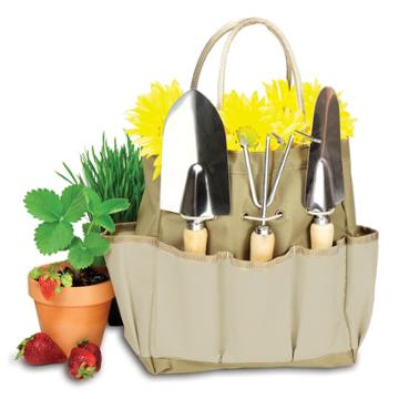 Picnic Time 4-pc. Garden Tote And Tool Set, Adult Unisex, Beig/green (beig/khaki)