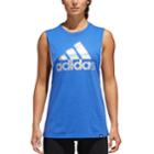 Women's Adidas Iridescent Graphic Tank, Size: Large, Med Blue