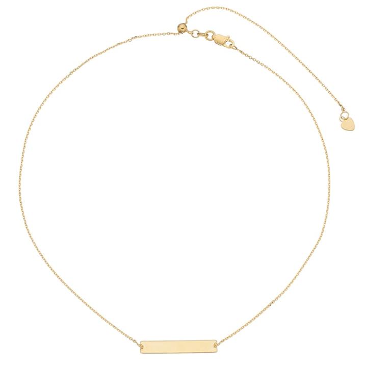 14k Gold Bar Link Necklace, Women's, Size: 16, Yellow