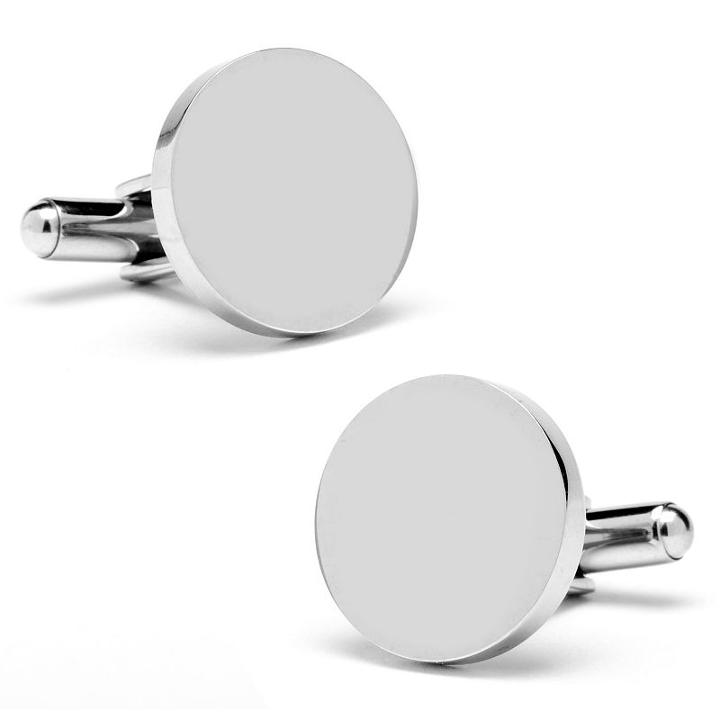 Circle Cuff Links, Men's, Silver