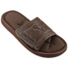 Adult West Virginia Mountaineers Memory Foam Slide Sandals, Size: Xl, Brown