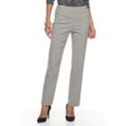 Women's Dana Buchman Slimming Pull-on Pants, Size: Large, Light Grey