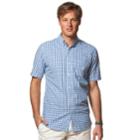Men's Chaps Classic-fit Gingham Plaid Easy-care Button-down Shirt, Size: Medium, Blue