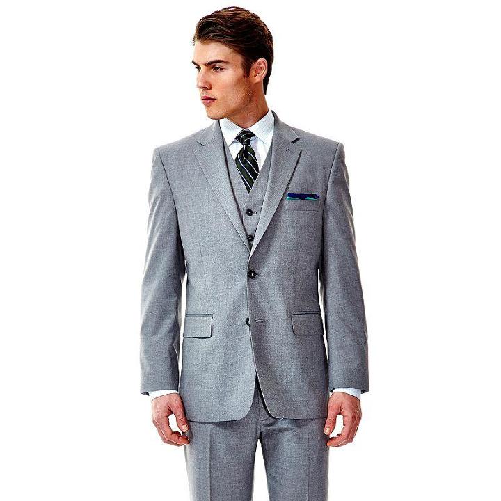 Haggar Tailored-fit Heathered Light Gray Suit Jacket - Men