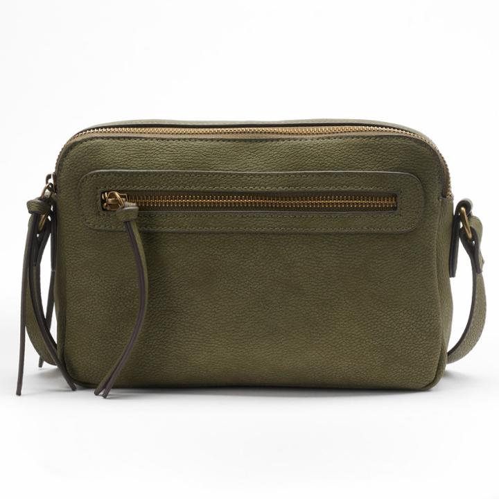 Sonoma Goods For Life&trade; Cameron Double Entry Crossbody Bag, Women's, Dark Green