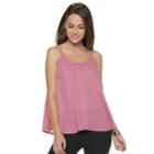 Women's Apt. 9&reg; Keyhole Georgette Cami, Size: Medium, Med Pink