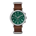 Timex Men's Weekender Chronograph Leather Watch - Tw2p97400jt, Size: Large, Brown