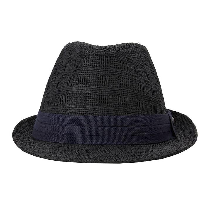 Haggar Glenn Plaid Straw Fedora - Men, Size: L/xl, Black